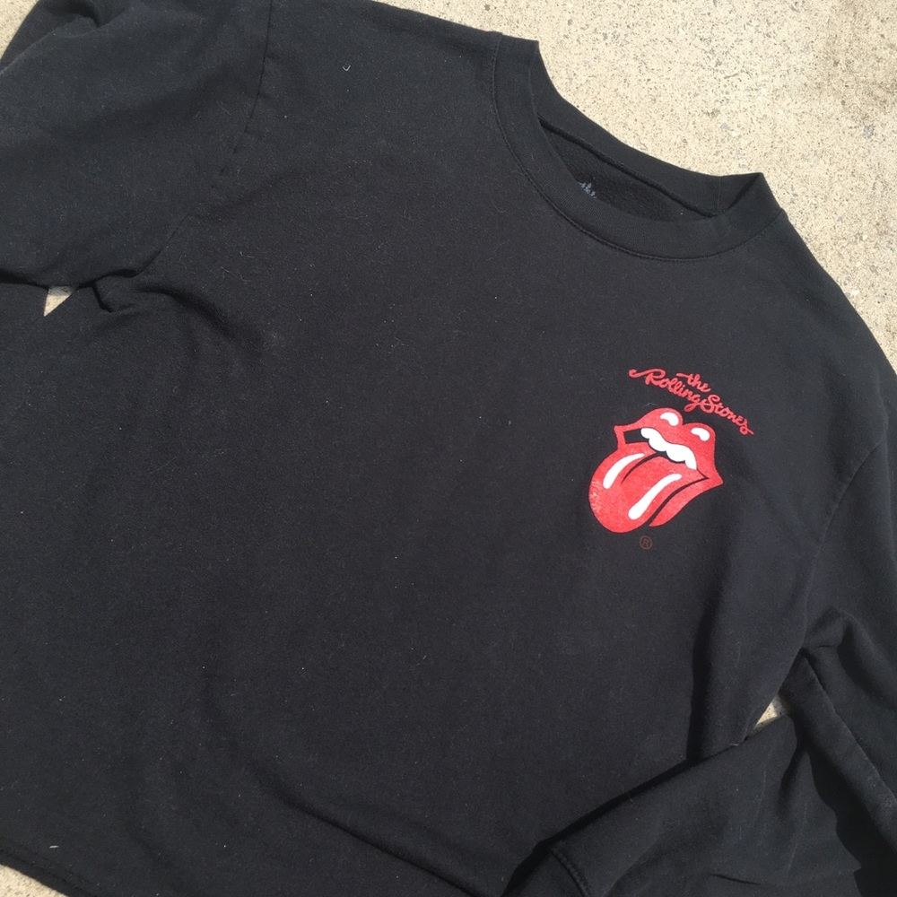 Rolling Stone Long Sleeve Cropped Sweater